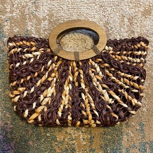 Vintage Coldwater Creek Straw Bag